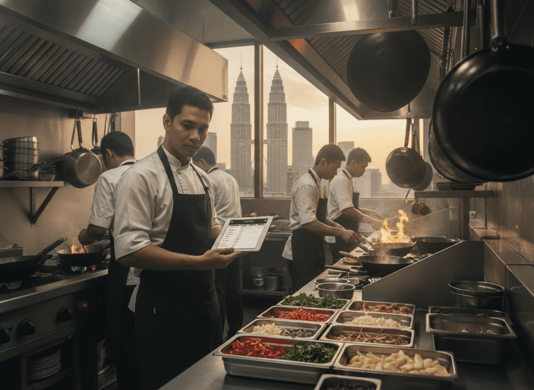 KL multi-outlet F&B group — Food waste cut ~18%, about RM20k/mo saved