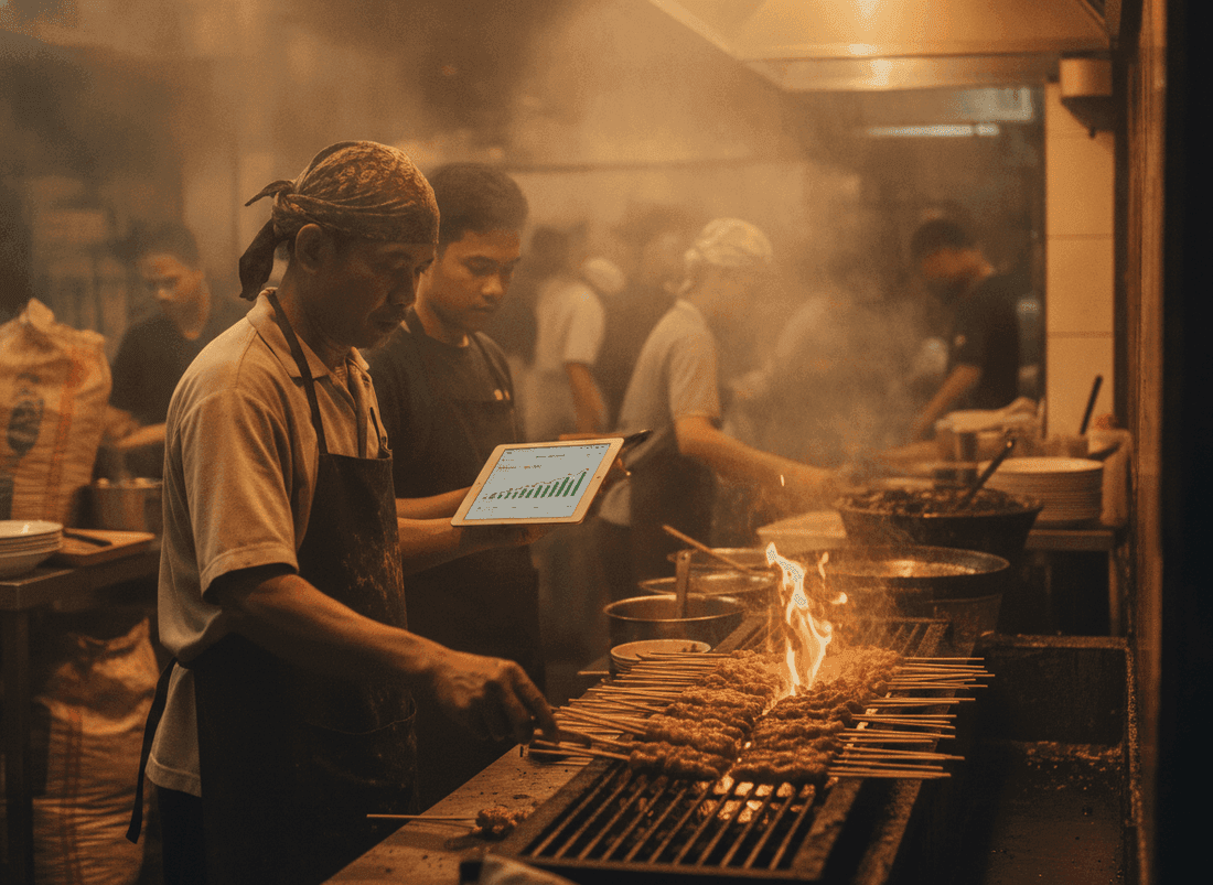 Kajang satay & F&B group — Waste down ~18%