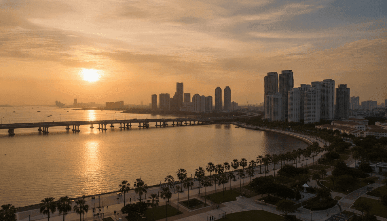 Johor Bahru (JB) cityscape backdrop for digital-services and AI build work in Johor
