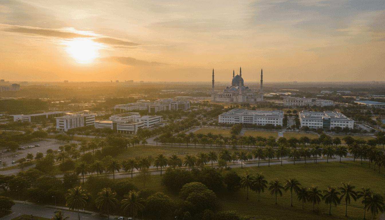 Shah Alam cityscape backdrop for digital-services and AI build work in Selangor